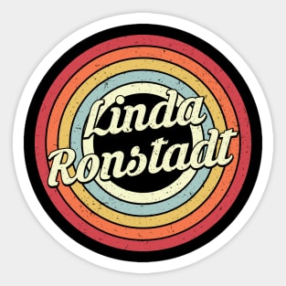 Linda Proud Name Retro Rainbow Tribute Sticker